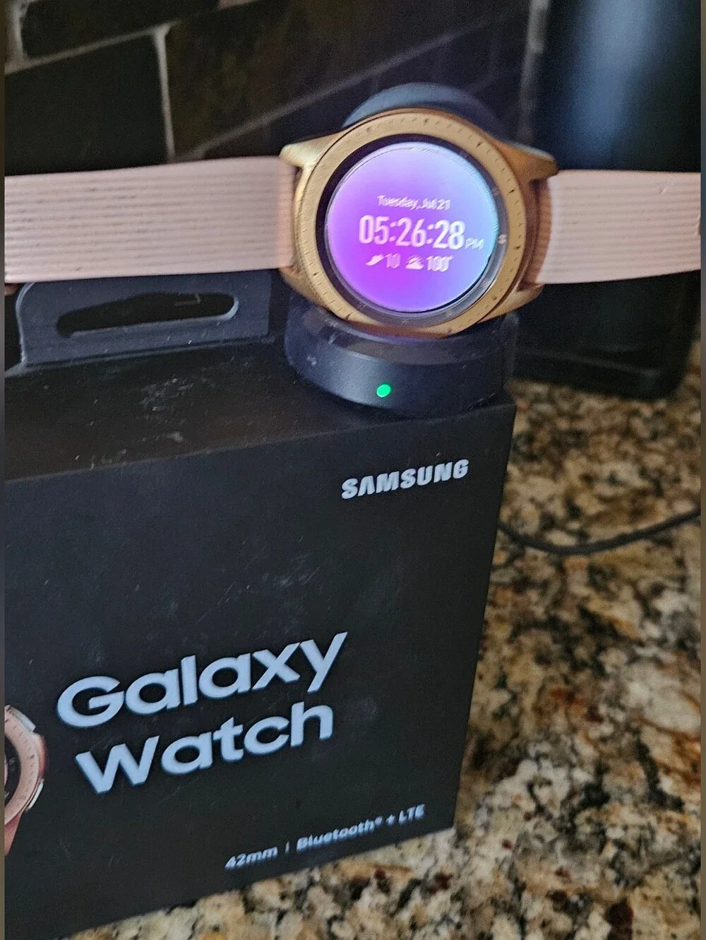 Includes:3 Bands! Samsung Galaxy Watch in Rose Gold with Charger